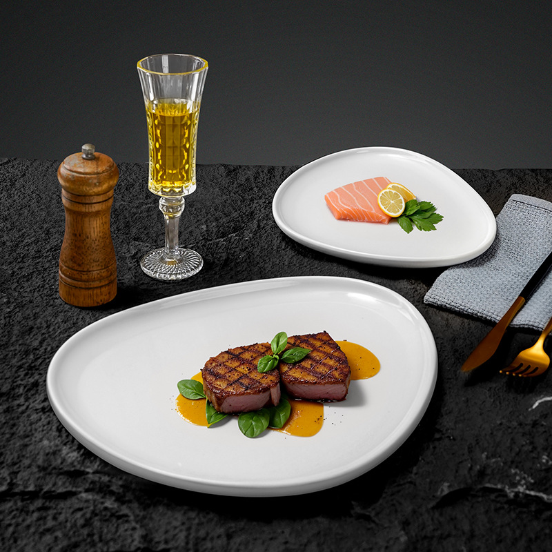 Home Cooking Dinner - Europese witte porseleinen dinerbord thuis diner