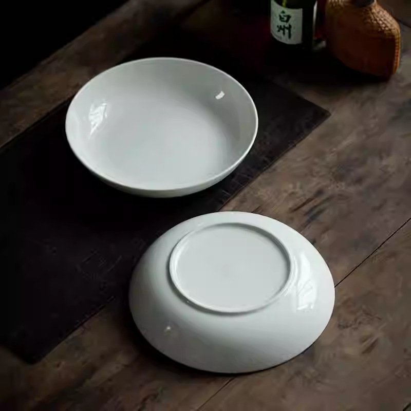 Home Cooking Dinner - 9,6 inch wit porseleinen diep dinerbord,