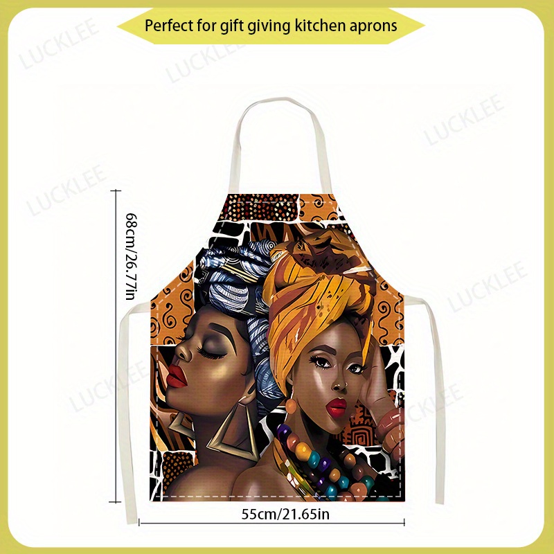 Home Cooking Queen - 1 stuk Afrikaanse koningin-geprinte mouwloze linnen